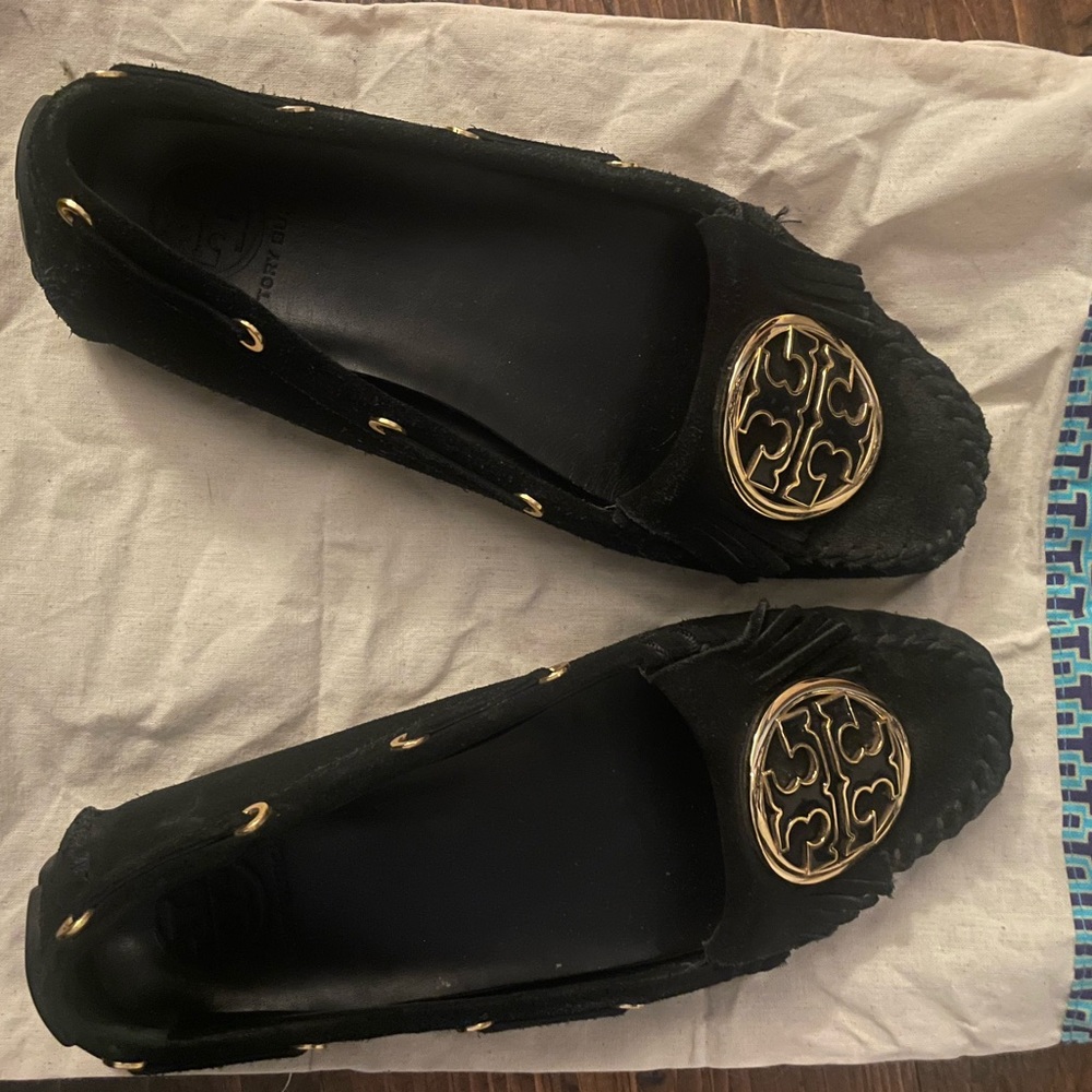 Tory Burch suede driving shoes / moccasins sz8